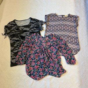 Lot of 3 tops, LC Lauren Conrad, Pink Republic Size Small